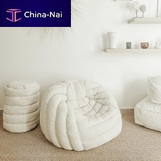 Contemporary armchair XL Igloofabricwhitewith armrests
