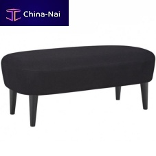 Contemporary ottoman WINGBACK LONG SERIESfabricoakupholstered