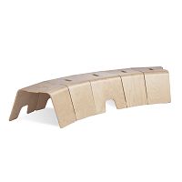 Contemporary bench Moosewoodenwithout backrestwithout armrests