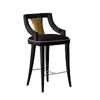 Traditional bar chair BELLAindoorfabricwooden base