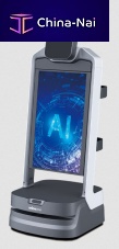 Autonomous reception robot LuckiBot Plusmobilewith autonomous navigationwith touchscreen