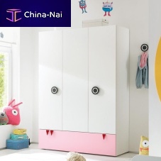Contemporary wardrobe MINIMOlacquered woodnatural oakwith swing doors