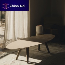 Contemporary coffee table ELLIPSEmatte lacquered woodmarblelacquered wood base
