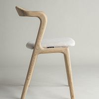 Contemporary chair Ottoindoorfabricoak base