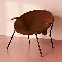 Traditional chair BALLOONindoorleatherteak