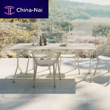 Contemporary table FRAMETABLE / F02_190_Oextruded aluminumcast aluminum baserectangular