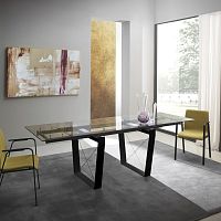 Contemporary table FROMglasslacquered glasslaminate