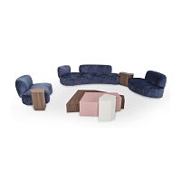 Modular sofa I SASSIsemicircularcontemporaryfabric
