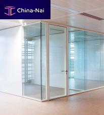 Removable partition PRIMACYdouble-glazedaluminumfor offices