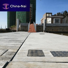 Marina floating fuel dock