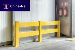 Steel edge fall protection guard rail