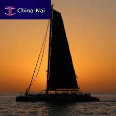 Catamaran sailing yacht 78'with open transomwith bowsprit