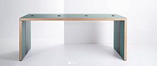 Airport table Bridgelaminatewoodsteel