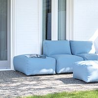 Contemporary ottoman ZIPPfabricrectangularindoor