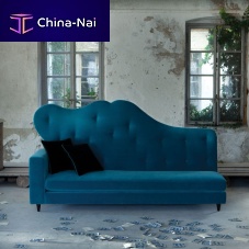 Chesterfield sofa SALONfabricleatherblue