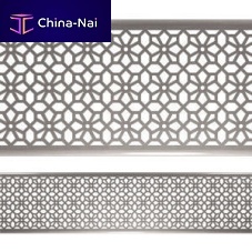 Drainage channel with grating BLOSSOMstainless steel gratefor public spacesflat