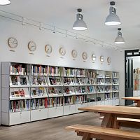 Free-standing bookcase USM Hallermodularcontemporaryfor office