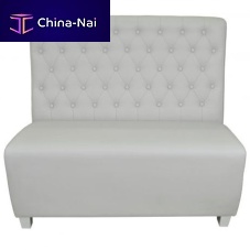 Traditional upholstered bench DULCEleatherwith backrestgray