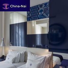 Decorative glass panel HOTEL PORTUGALlaminatedpatternedwith digital printing