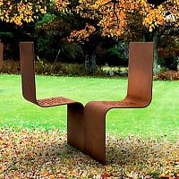 Contemporary chair EVOL outdoorgalvanised steelsheet steel