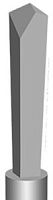 Solid drill bit Dfor hardened steelcarbidetwist