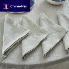 Linen napkin APE GRANDEanimal motifcommercialembroidered