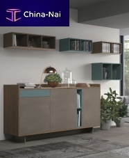 Contemporary sideboard CLOVERwoodenwith shelfmodular