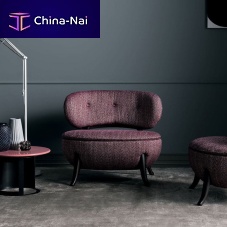 Traditional fireside chair Oleandrafabricleatherwooden