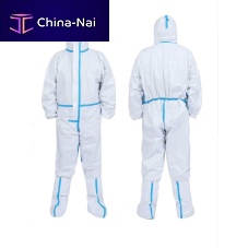 Unisex surgical gown anti-staticantimicrobialwhite