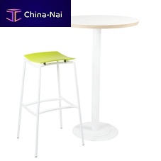 Contemporary high bar table MORISSoakwalnutbirch