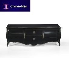 French style TV cabinet DE LA MANCHITA customwith shelvesoak