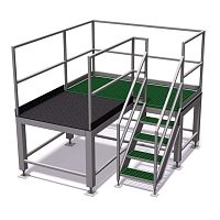 Work platform personnelwith safety railing