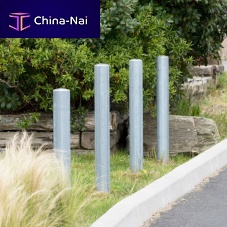 Security bollard UNIVERSgalvanised steelpolished stainless steelhigh