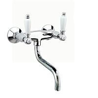 Wall-mounted double-handle mixer tap 02 CR 0642chromed metalkitchen2-hole