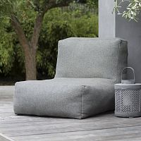 Contemporary fireside chair C-1 : LOUNGEfabricwaterproofgray