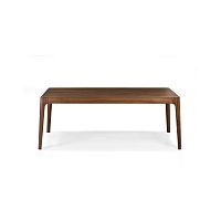 Contemporary table QUATROwood veneermarblesolid wood base