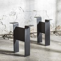 Iron table base PEUTAU13contemporaryfor high bar tablesdouble