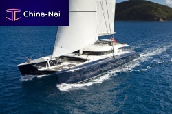 Catamaran sailing super-yacht HEMISPHEREocean cruising5-cabinwith open transom