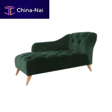 Art Deco daybed ABBEYvelvetsolid woodwooden base