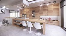 Contemporary kitchen VEGAwood veneersolid woodMDF