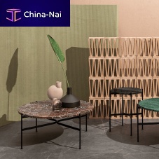 Contemporary coffee table JEANETTEmarbleterracottastainless steel base