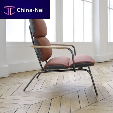 Contemporary armchair BLUEMOONleatherfabriclacquered metal