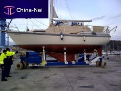 Handling trailer CVA SERIESfor sailboatsfor shipyardsself-propelled