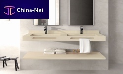 Wall-mounted washbasin ULISEScompositewith towel rackrectangular