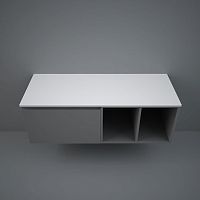 Ceramic countertop RAK-PLANOgraysmoothsquare edge