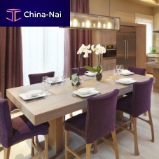 Contemporary dining table TONS CLAIRSoakstoneoak base