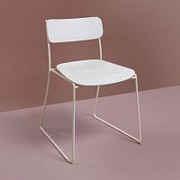 Contemporary chair SEN 93,7indoorrecycled plasticlacquered metal steel base