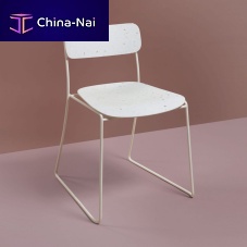 Contemporary chair SEN 93,7indoorrecycled plasticlacquered metal steel base