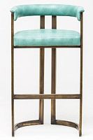 Contemporary bar chair AGATEindoorleathersteel