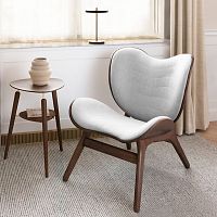 Contemporary lounge chair A CONVERSATION PIECEleatheroakupholstered